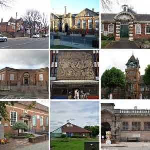 9 photos of different libraries around Birmingham